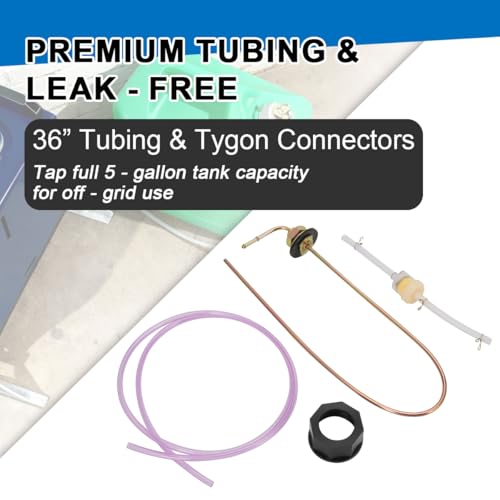MOTOQUEEN For Diesel Heaters, Extra Capacity Fuel Tank Standpipe Kit, All-Metal Rust-Proof Cap with 36" Tubing & Filter, Extend Runtime 5X - Image 5