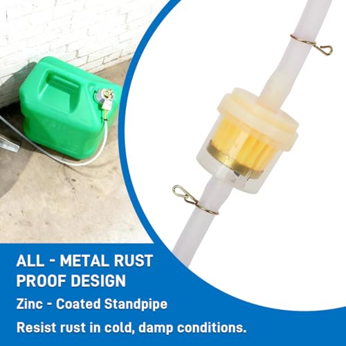 MOTOQUEEN For Diesel Heaters, Extra Capacity Fuel Tank Standpipe Kit, All-Metal Rust-Proof Cap with 36" Tubing & Filter, Extend Runtime 5X - Image 4