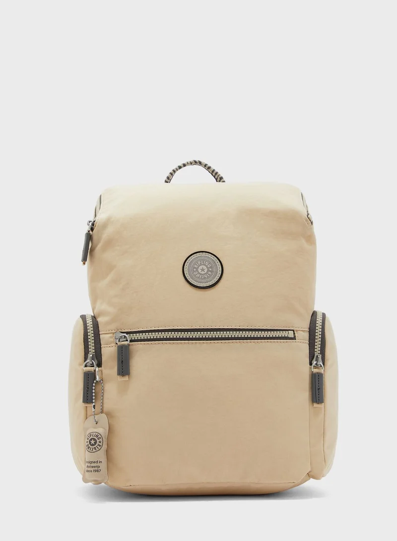 kipling Piros Ice Ivory Backpack