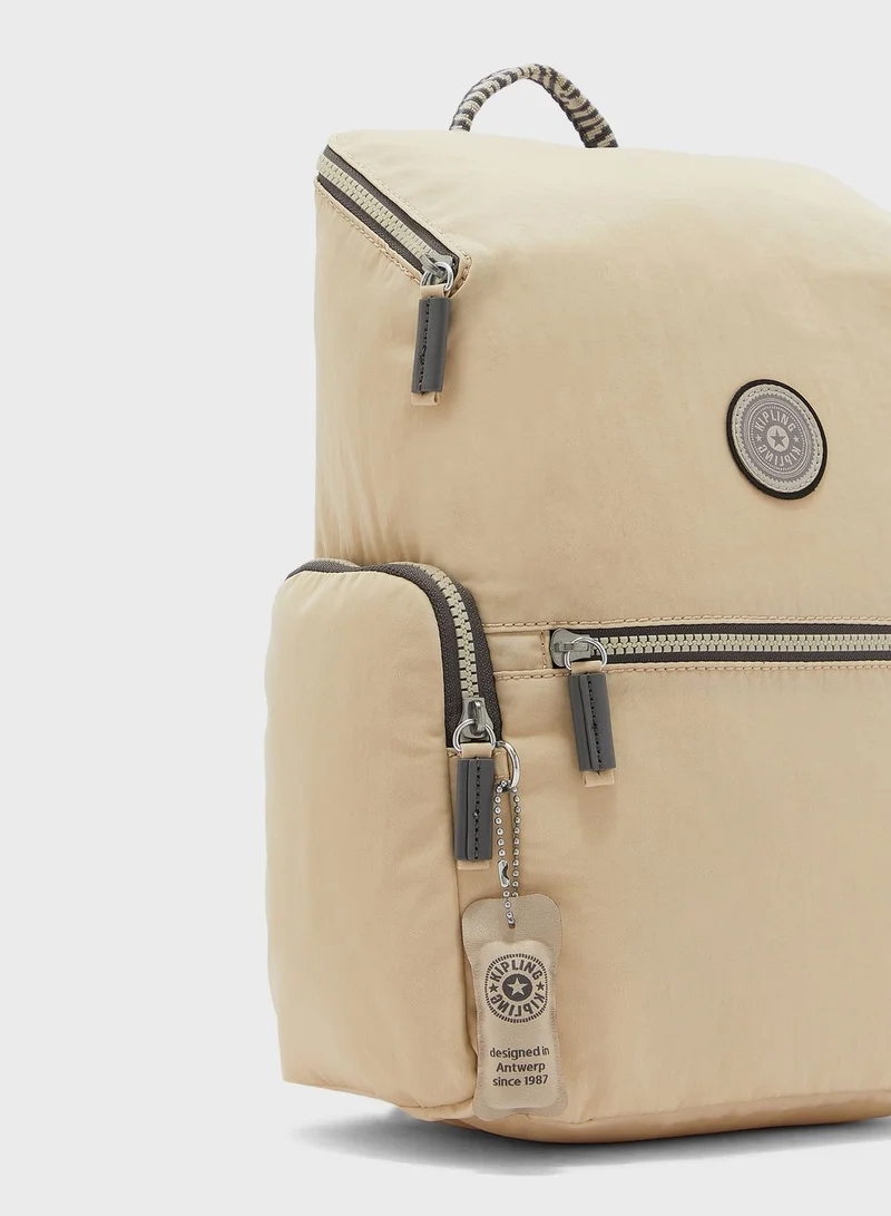 kipling Piros Ice Ivory Backpack