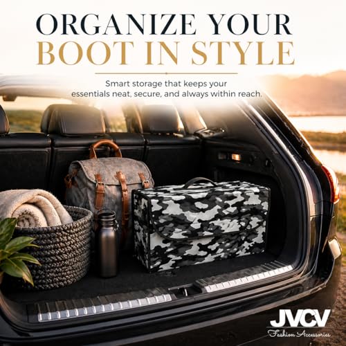 JVCV® Car Trunk Boot Organizer with Camouflage Pattern – Anti-Slip Car Storage Box for SUV Sedan Truck Minivan | Durable Multipurpose Car Accessories Organizer (Camo - Large) - Image 5