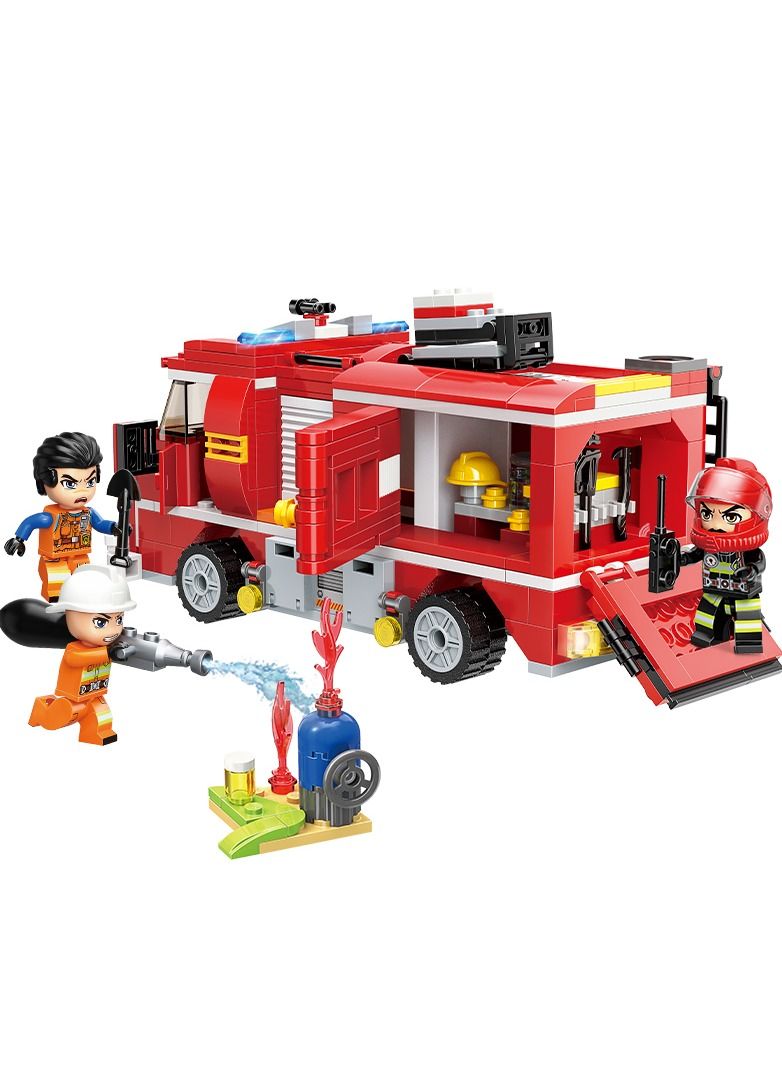 كيومان Firefighter Truck 370 Pcs Building Blocks Toys - Image 4
