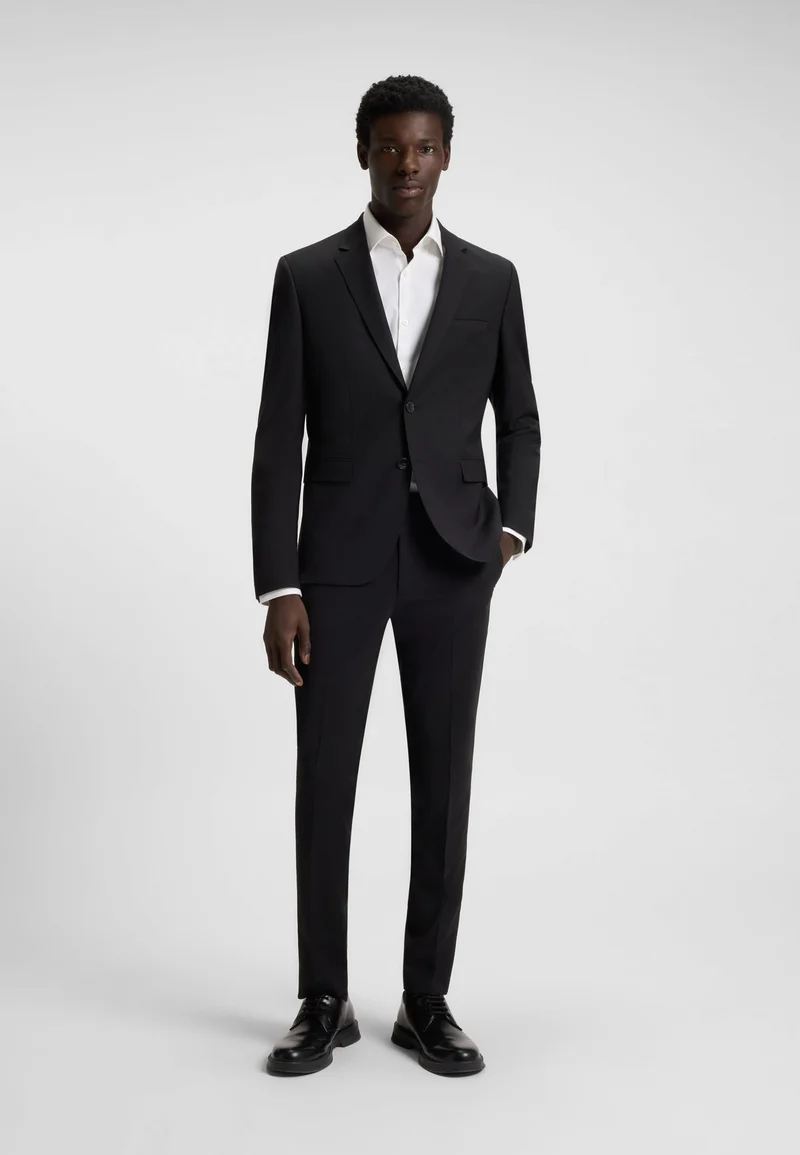 HUGO Open White Slim-fit shirt in easy-iron cotton poplin for Men | Best Price UAE