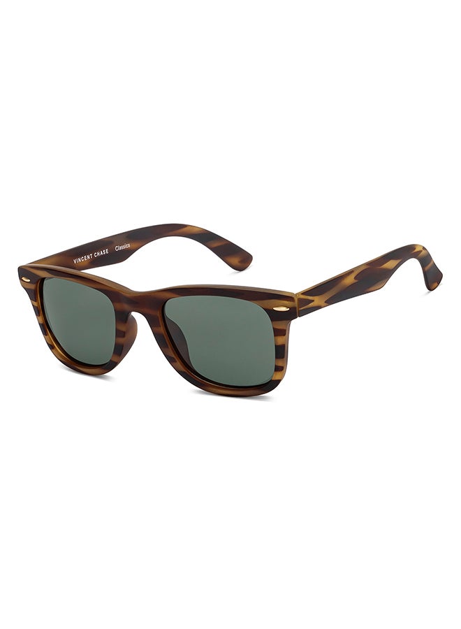 VINCENT CHASE Unisex Full Rim Square Classics Branded Latest And Stylish Sunglasses Polarized And 100% UV Protected Unisex Large VC S16746 - Image 1