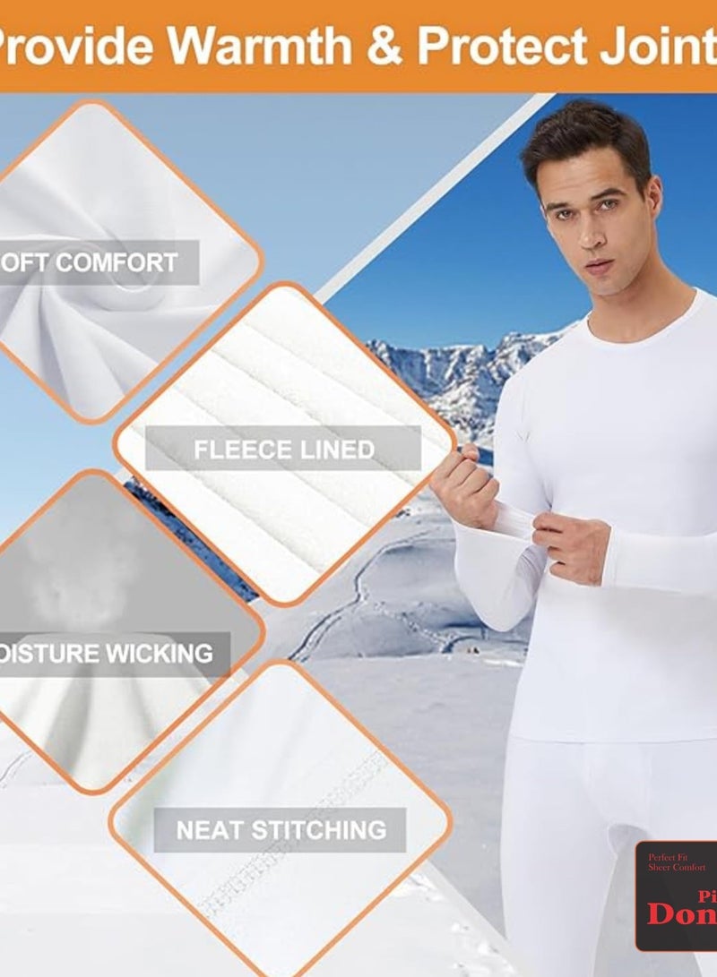 بيير دونا طقم ملابس داخلية حرارية للرجال - طقم ملابس داخلية حرارية (أبيض، XXL)… - Image 2