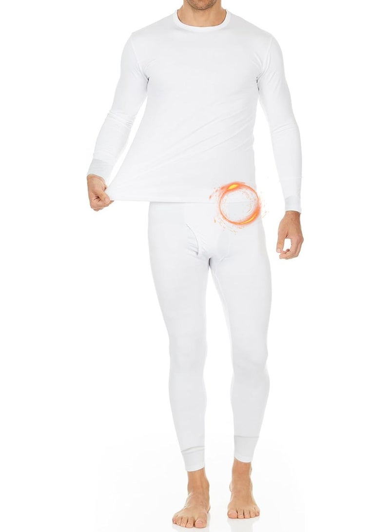بيير دونا طقم ملابس داخلية حرارية للرجال - طقم ملابس داخلية حرارية (أبيض، XXL)… - Image 1