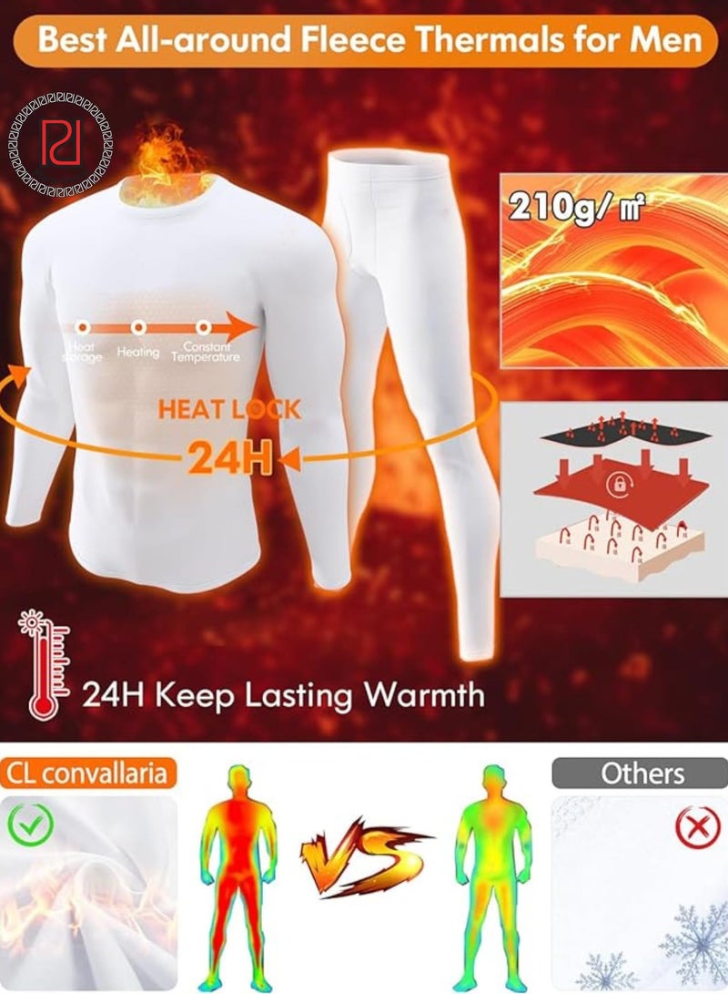 بيير دونا طقم ملابس داخلية حرارية للرجال - طقم ملابس داخلية حرارية (أبيض، XXL)… - Image 5