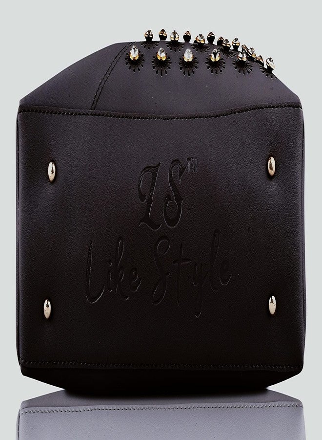 LIKE STYLE Hand Bags For Women & Girls With Pack Of 2 (Black) - Image 5