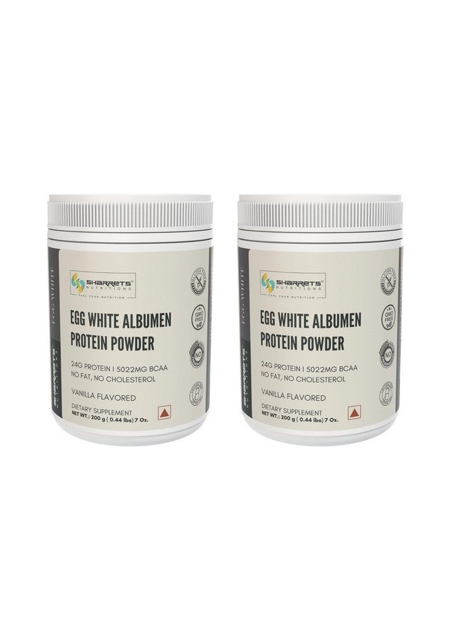 Sharrets Egg White Albumen Protein Powder For Men Women, Vanilla Flavored, 2 X 200G - Image 1