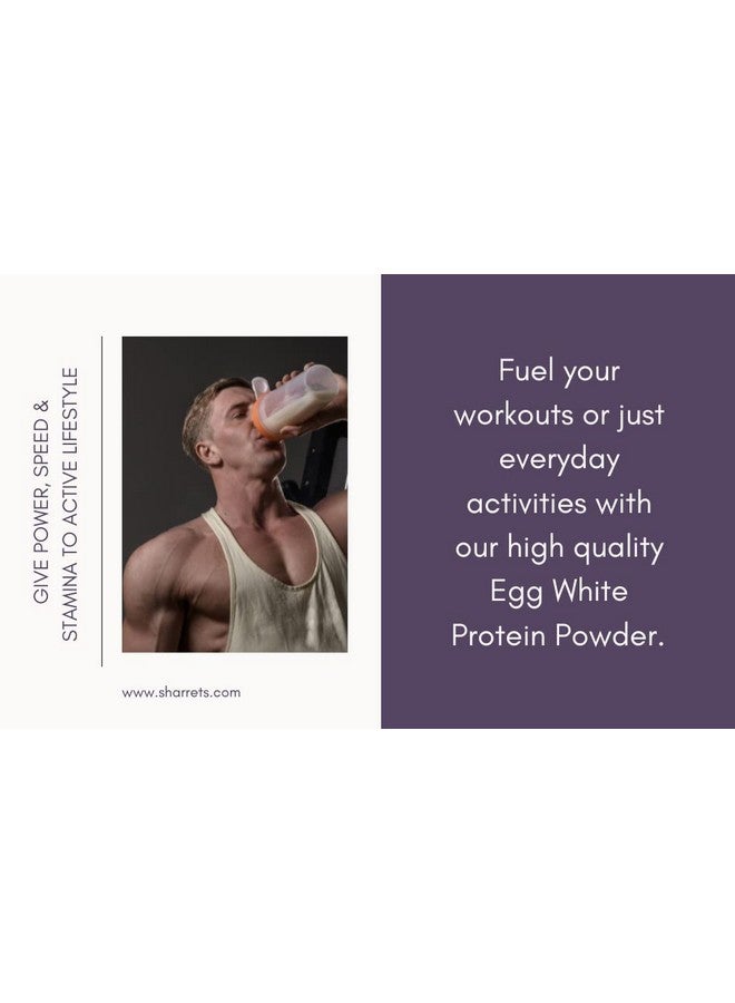 Sharrets Egg White Albumen Protein Powder For Men Women, Vanilla Flavored, 2 X 200G - Image 4