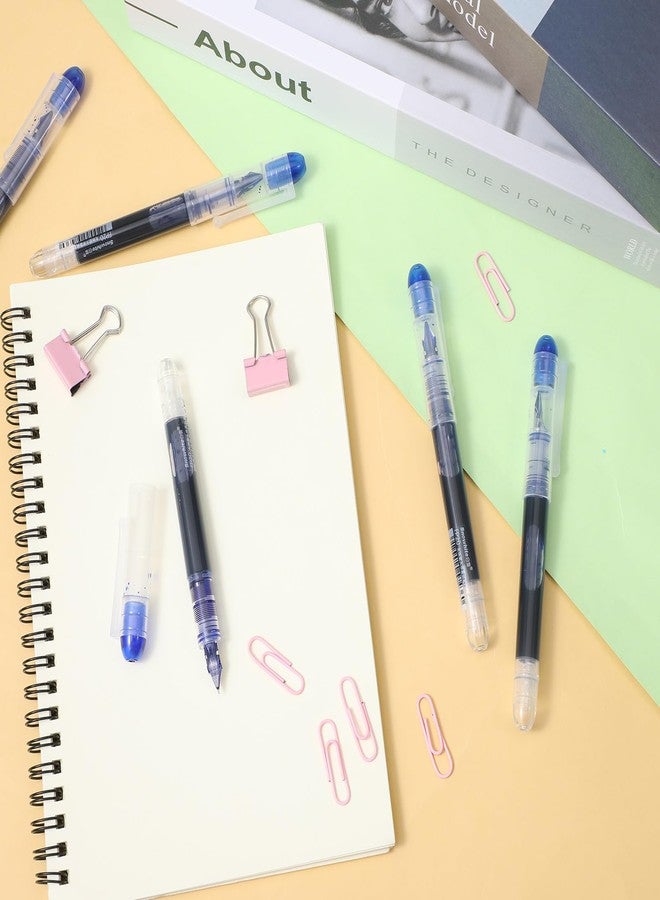 Caeuiciw 36 Pcs Blue Disposable Fountain Pens Bulk Disposable Fountain Pens Fine Point Quick Drying Ink Pen Calligraphy Smooth Writing Pen for Office Journaling Supplies Ideal Gifts - Image 5