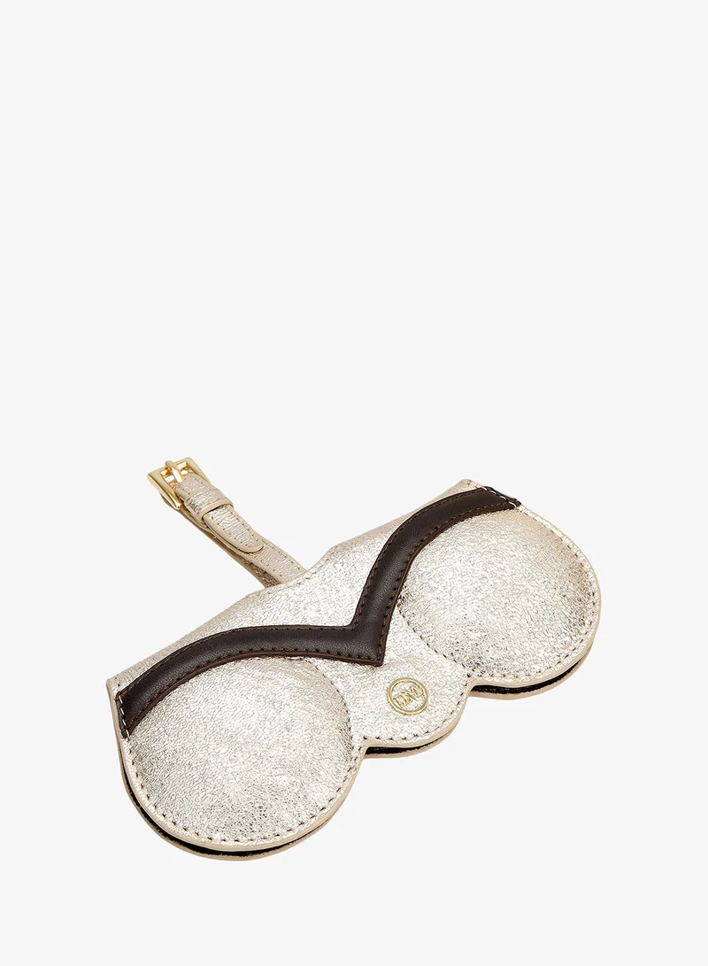 Da Milano Metallic  Leather Spectacle Case - Gold