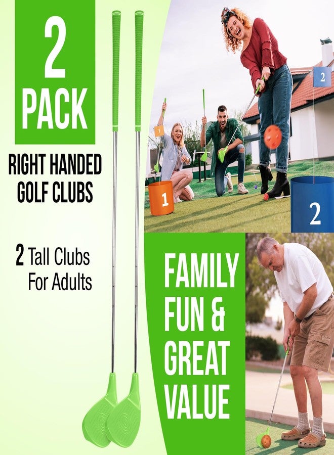 Samorillo [2 Pack] Backyard Outdoor Golf Clubs with Oversized Club Heads - Two Right-Handed Clubs Perfect for Players Over 5ft Tall - Made to Hit Plastic or Foam Balls - Safe for Sand Grass Yards Beach & Parks - Image 2