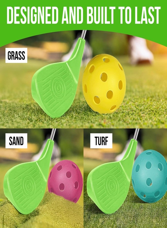 Samorillo [2 Pack] Backyard Outdoor Golf Clubs with Oversized Club Heads - Two Right-Handed Clubs Perfect for Players Over 5ft Tall - Made to Hit Plastic or Foam Balls - Safe for Sand Grass Yards Beach & Parks - Image 3