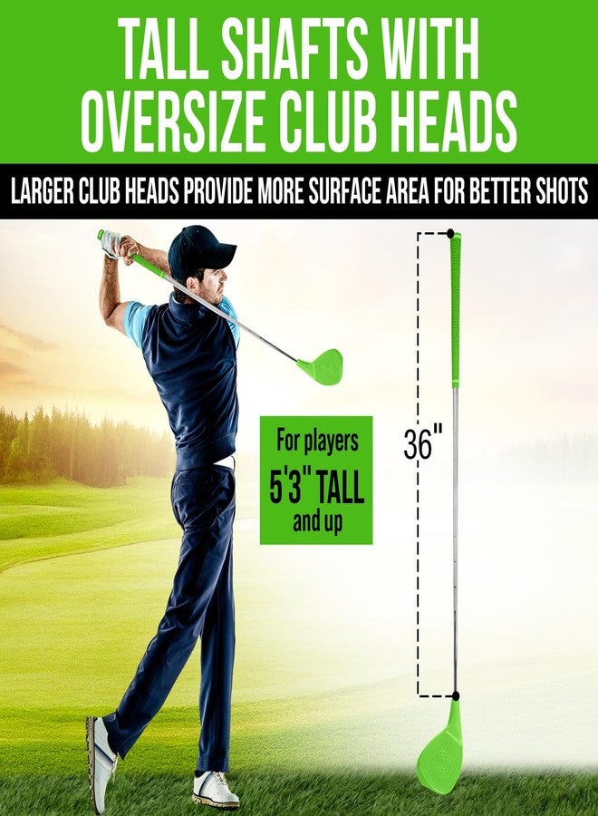 Samorillo [2 Pack] Backyard Outdoor Golf Clubs with Oversized Club Heads - Two Right-Handed Clubs Perfect for Players Over 5ft Tall - Made to Hit Plastic or Foam Balls - Safe for Sand Grass Yards Beach & Parks - Image 4