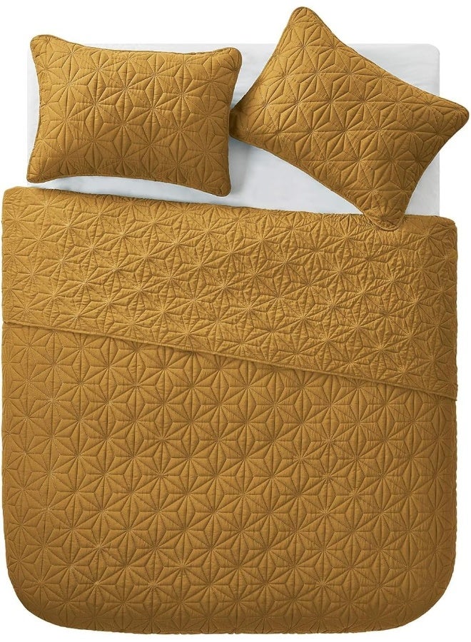 VCNY Home - Quilt Set, Soft Bedding with Matching Shams, Dorm Essentials, Use As Bedspread or Throw Blanket (Kaleidoscope Gold, King) - Image 5