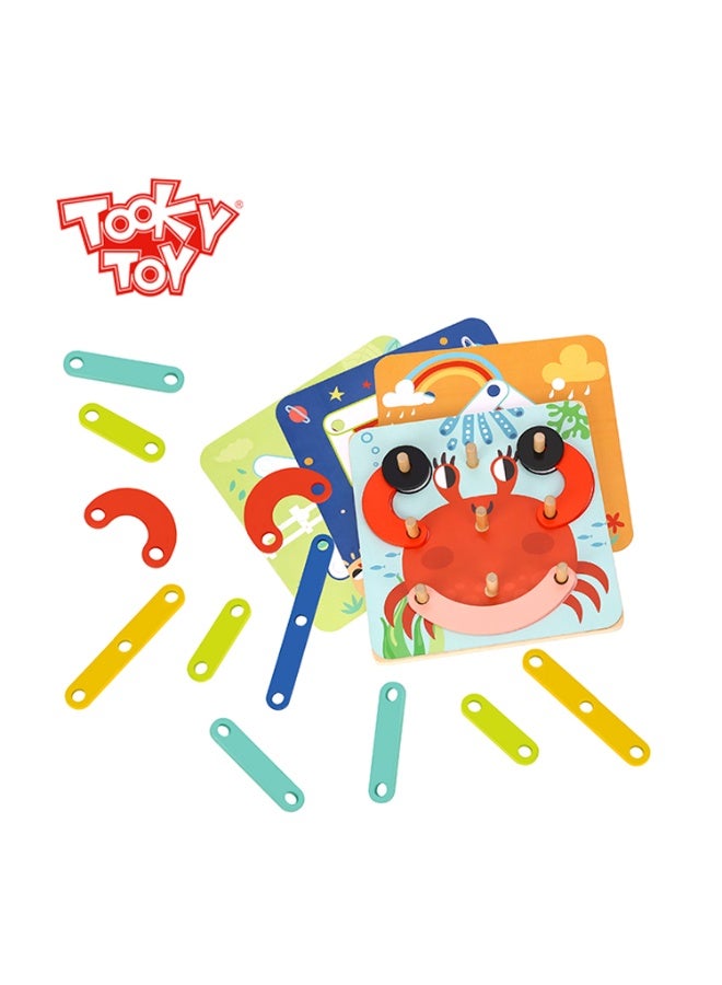 Tooky Toy Wooden My Learning Puzzle, 24 pcs - Image 3