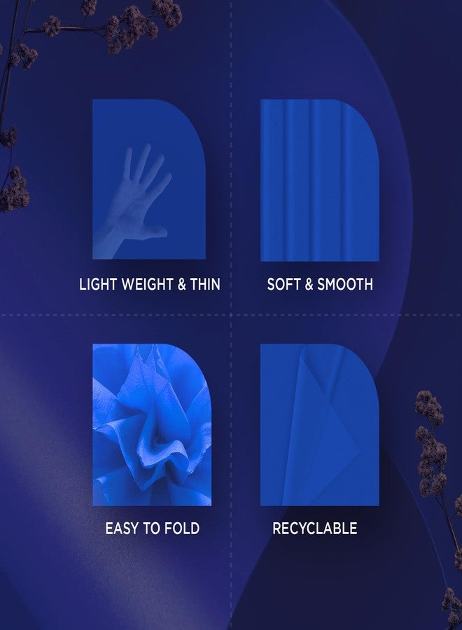 SANZIX 150 Sheets Blue Tissue Paper for Gift Bags Bulk 14x20 Inch- Navy Blue Tissue Paper Sheets for Elegant Gift Wrapping, Bouquet, Baby Shower, Weddings, DIY Crafts, Birthday Party Decorations - Image 3