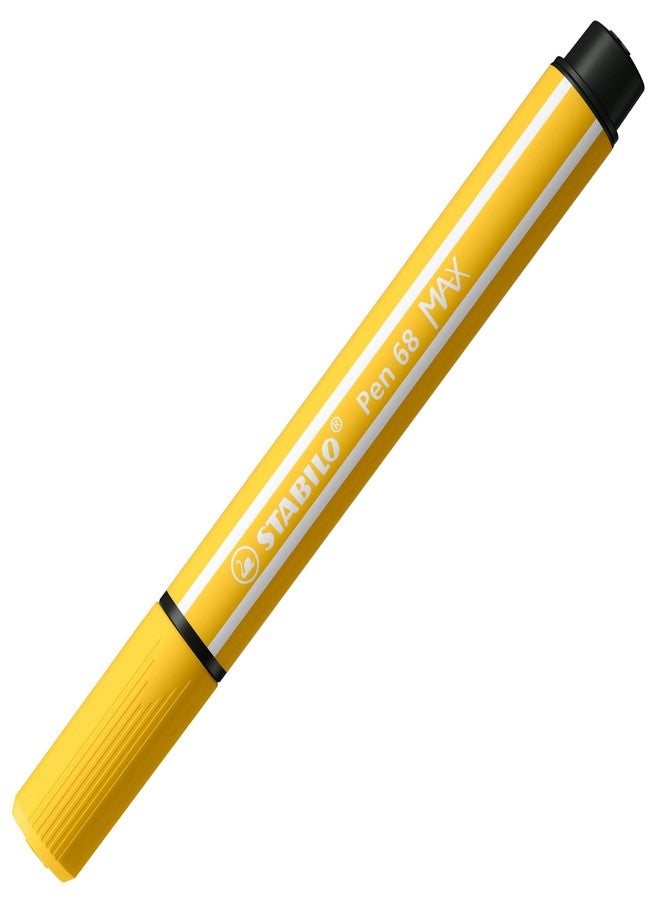 STABILO Pen 68 MAX - ARTY - Premium Fibre-Tip Pen with Chisel Tip - Pack of 6 - Assorted Colours - Image 2