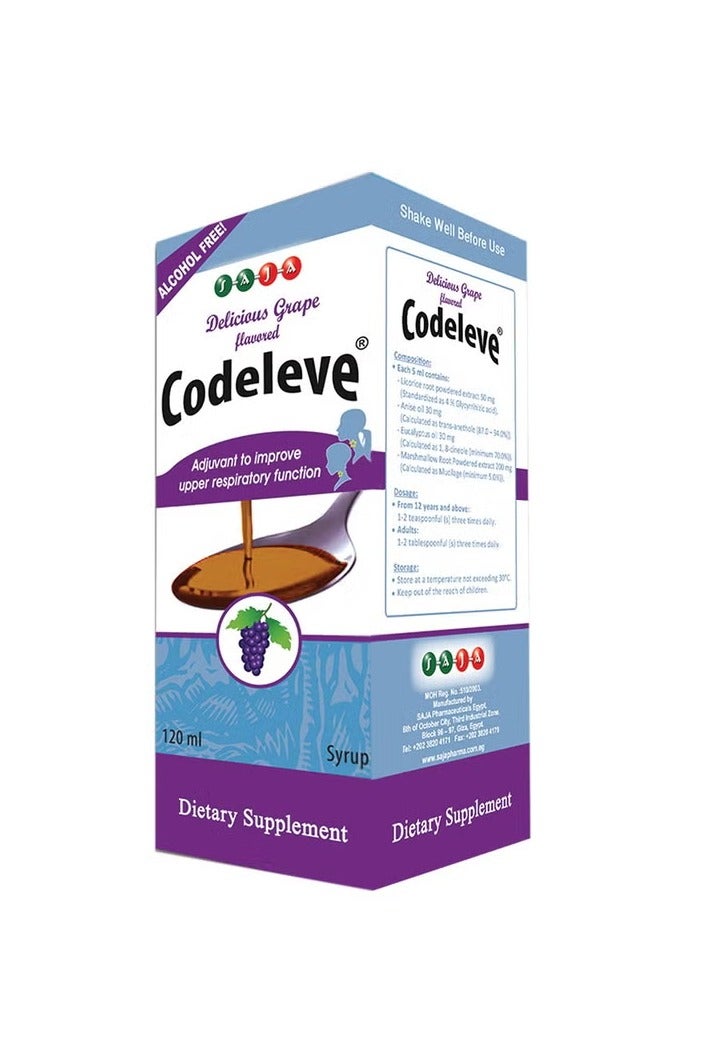 Codeleve Herbal Dry Cough Syrup 120ml - Image 2