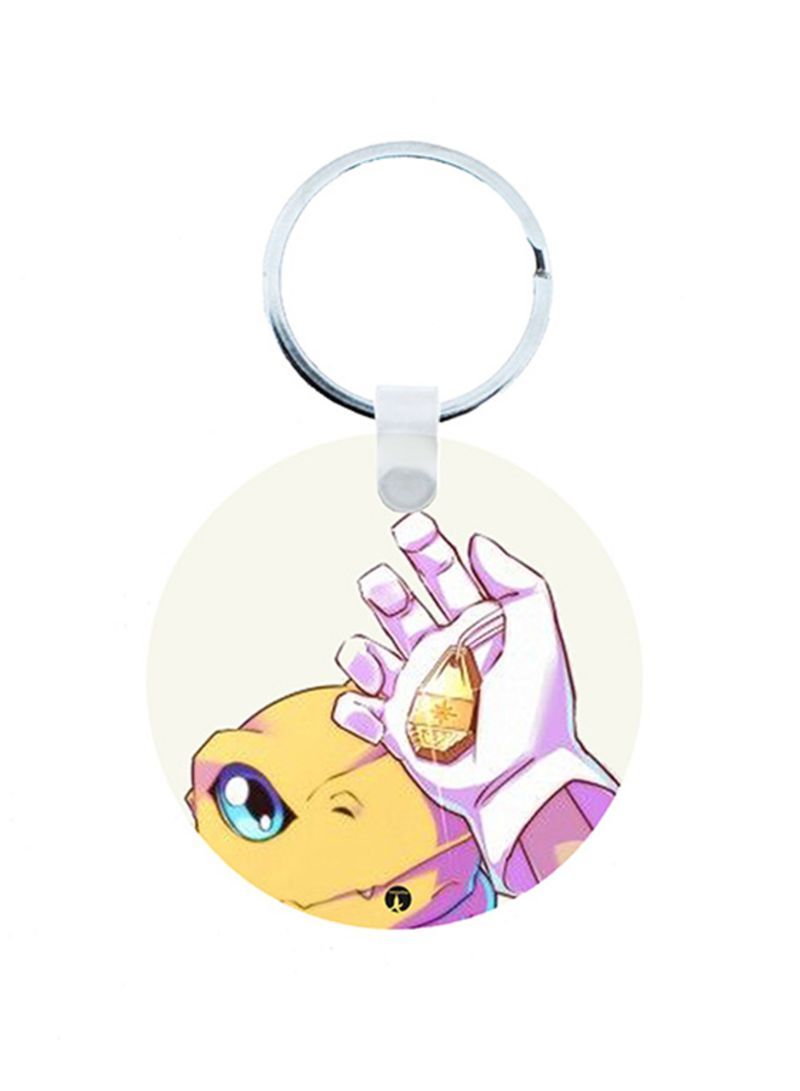 Digimon Anime Wooden Keychain
