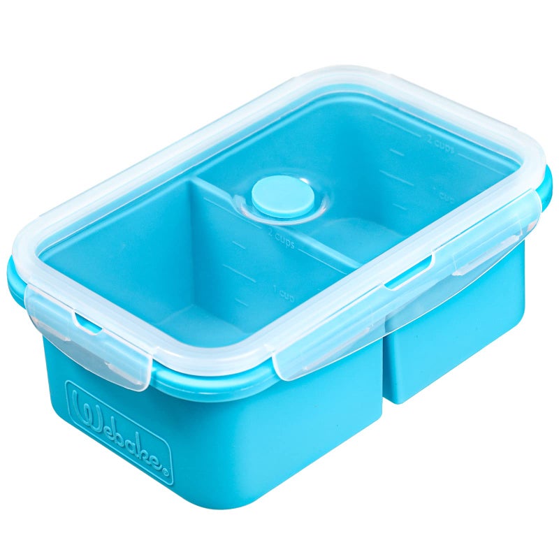 webake Silicone Freezer Moulds 2 Cup 500 ml Soup Containers with Lid for Freezing Extra Large Freezer Tray Jumbo Ice Cube Tray for Soup Broth Sauce Butter Meal Prep