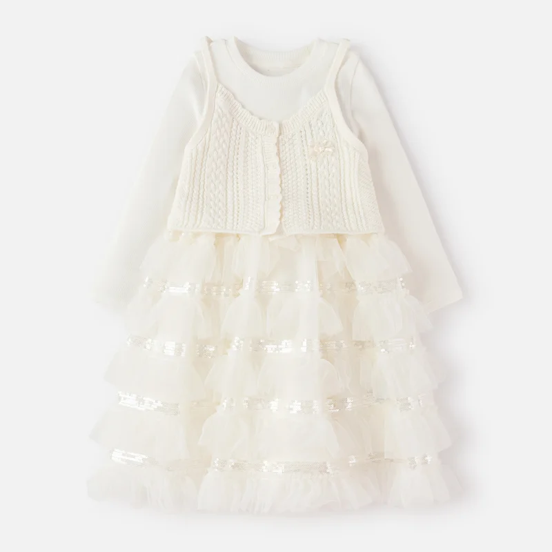 Balabala Toddler Girls Knitted one-piece dress
