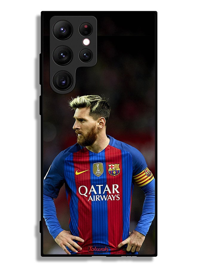 Tolwak Samsung Galaxy S22 Ultra 5G Protective Case Cover Messi Barcelona - Image 3