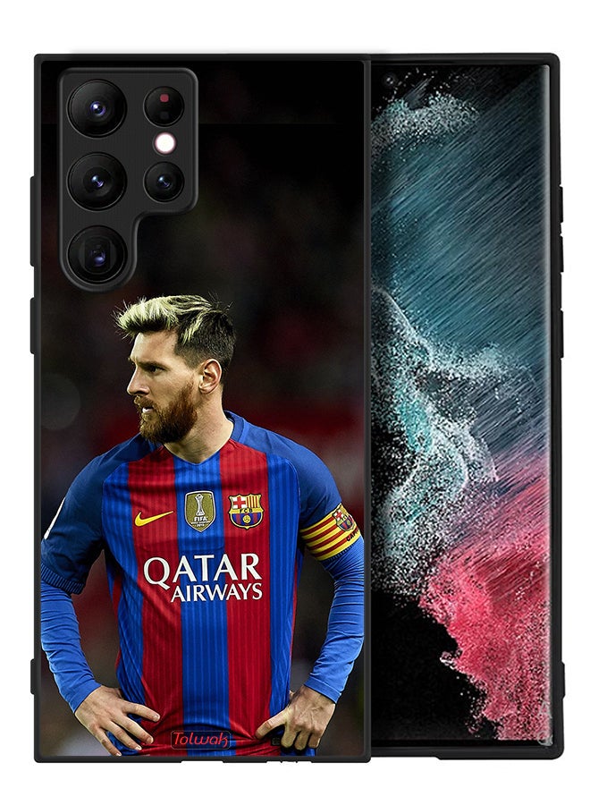 Tolwak Samsung Galaxy S22 Ultra 5G Protective Case Cover Messi Barcelona - Image 2