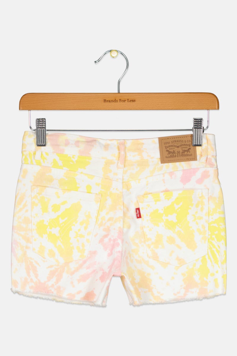 Levi's Kids Girl Slim Fit Stretchable Girlfriend Denim Shorts, Multicolor - Image 3