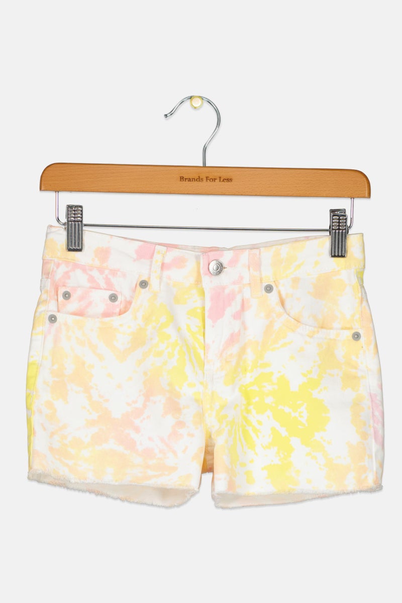 Levi's Kids Girl Slim Fit Stretchable Girlfriend Denim Shorts, Multicolor - Image 2