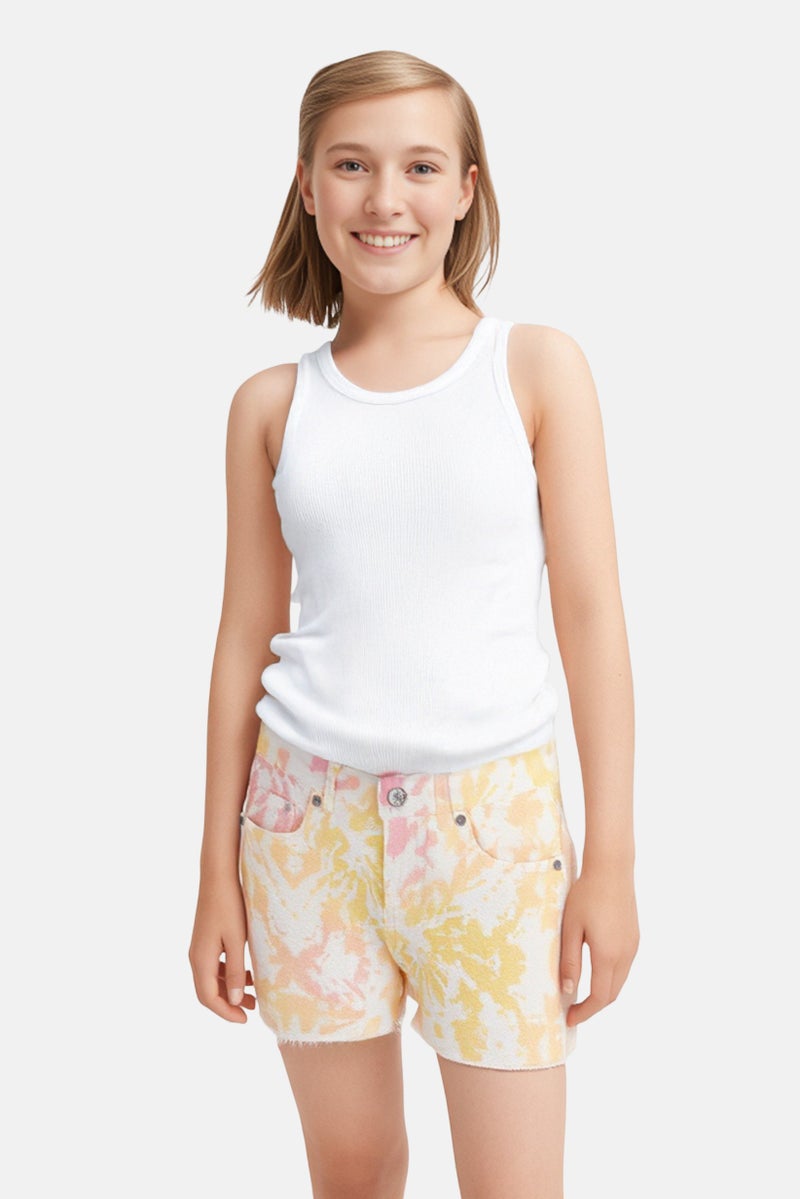 Levi's Kids Girl Slim Fit Stretchable Girlfriend Denim Shorts, Multicolor - Image 1