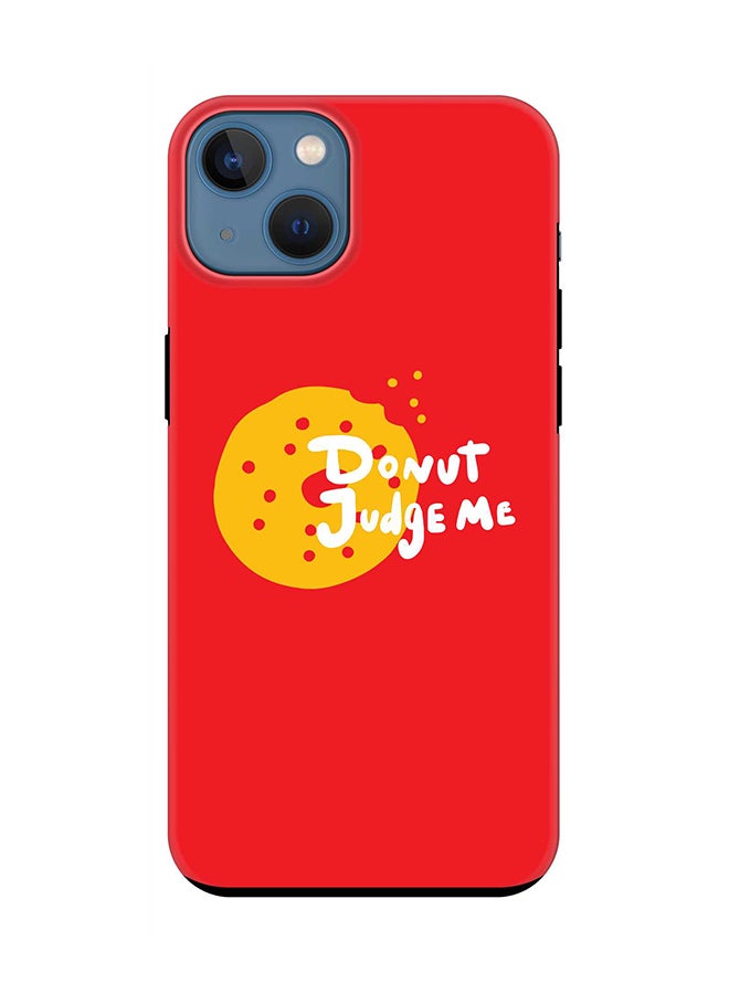 Stylizedd Tough Pro Series Case for Apple iPhone 14 Dual Layer hybrid PC & TPU Customized Mobile Cover Shield with inner TPU protection Matte Finish - Donut judge me