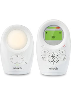 vtech VTech DM1211 Enhanced Range Digital Audio Baby Monitor with Night Light, 1 Parent Unit, Silver & White  - Image 1