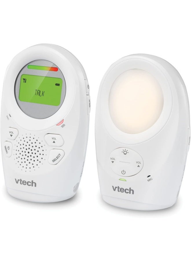 vtech - VTech DM1211 Enhanced Range Digital Audio Baby Monitor with Night Light, 1 Parent Unit, Silver & White - Image 1