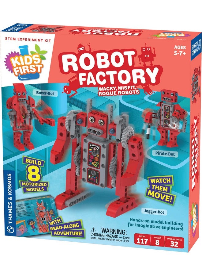 Thames & Kosmos Kids First Robot Factory: Wacky, Misfit, Rogue Robots STEM Experiment Kit | Hands-on Model Building for Young Engineers | Build 8 Motorized Robots | Play & Learn with Storybook Manual - Image 1