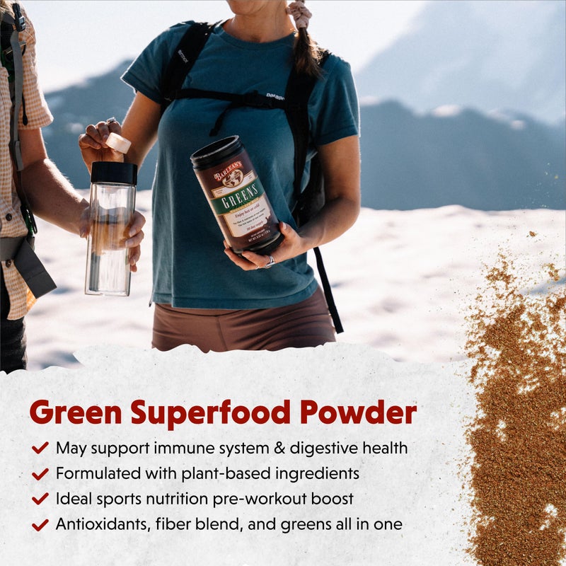 Barlean's Chocolate Greens Powder, Daily Fruit and Vegetable Superfood Supplement, Green Antioxidant Blend and Fiber Smoothie Drink Mix, 9.52 oz - Image 4