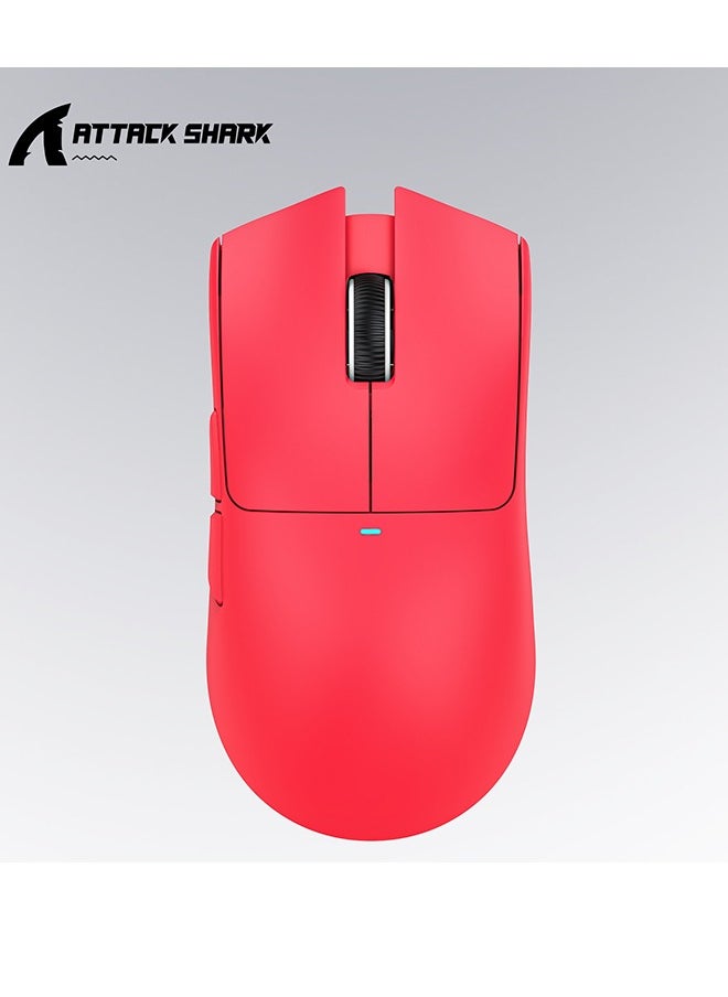 Attack Shark X11 Lightweight Wireless Gaming Mouse with RGB Charging Dock,Tri-Mode-2.4G/USB-C Wired/BT,22K DPI,PAW3311 Optical Sensor,HUYU Switch, 5 programmable Buttons for PC/Mac(Red)  - Image 3