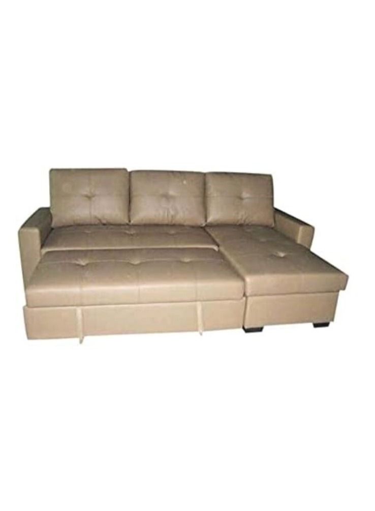 Verse Leather L-Shape Designer Sofa Bed Both Sides Available