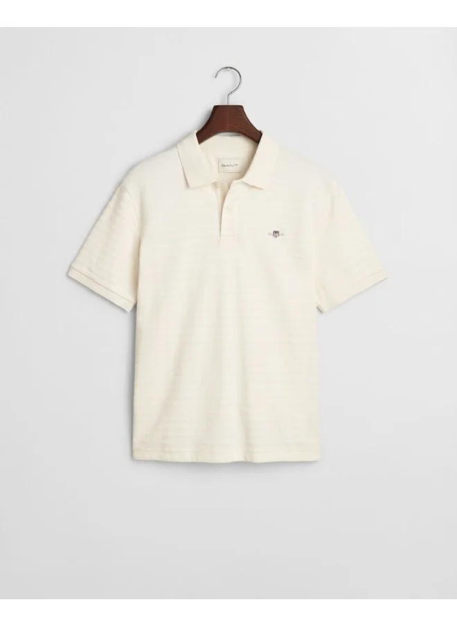 غانت Textured Striped Polo Shirt