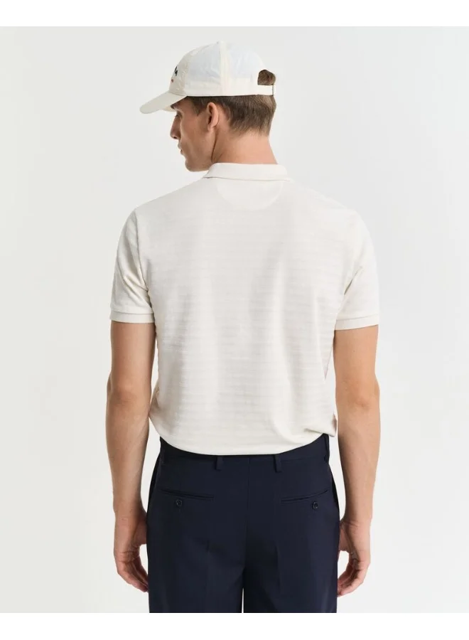 غانت Textured Striped Polo Shirt