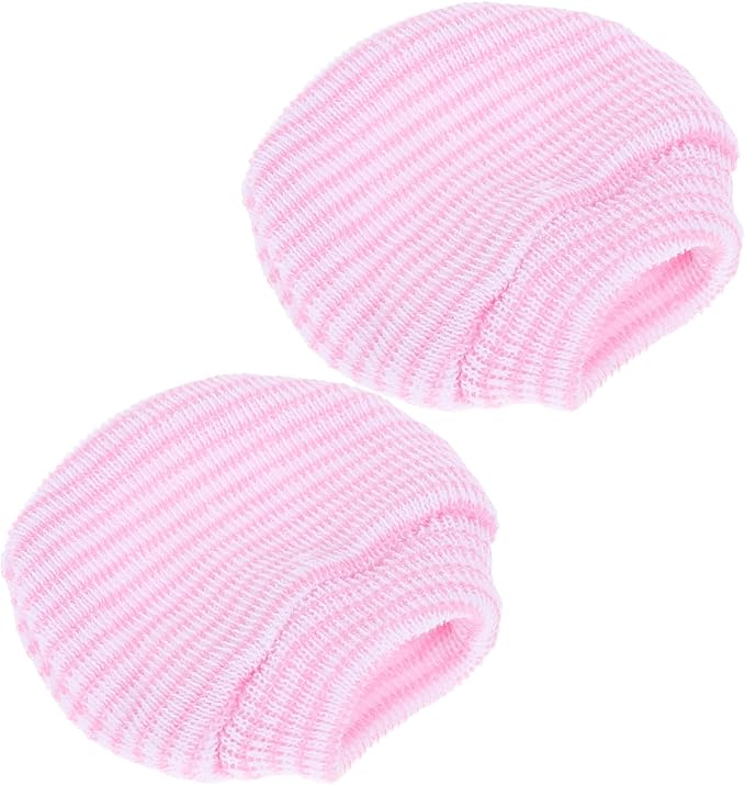 Anti Scratch Cotton Gloves For Babies Pink Winter Mittens Prevent Nail Biting - Image 1