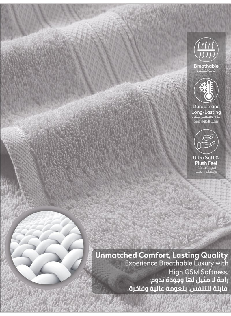 Donetella Premium 100 % Combed Cotton 1-Pcs Bath Sheet (85 X 172 CM) 600 GSM Large Towel, Highly Absorbent, Quick Dry,Best Towel for Bathroom, Spa And Hotel,White - Image 5