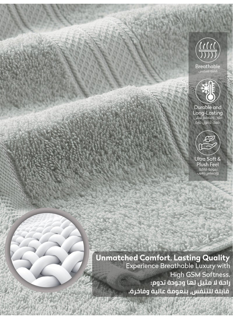 Donetella Premium 100 % Combed Cotton 1-Pcs Bath Sheet (85 X 172 CM) 600 GSM Large Towel, Highly Absorbent, Quick Dry,Best Towel for Bathroom, Spa And Hotel,White - Image 5