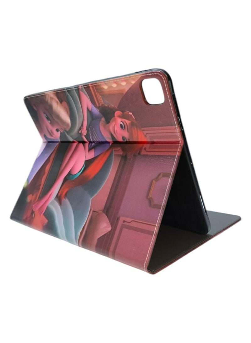 Frozen Elsa and Anna Print case for iPad Pro 13 inch Case 2024 M4 Lightweight Protective PU Leather Smart Stand Cover with Auto Wake Sleep Case for iPad Pro 13 inch 7th Generation 2024 - Image 2
