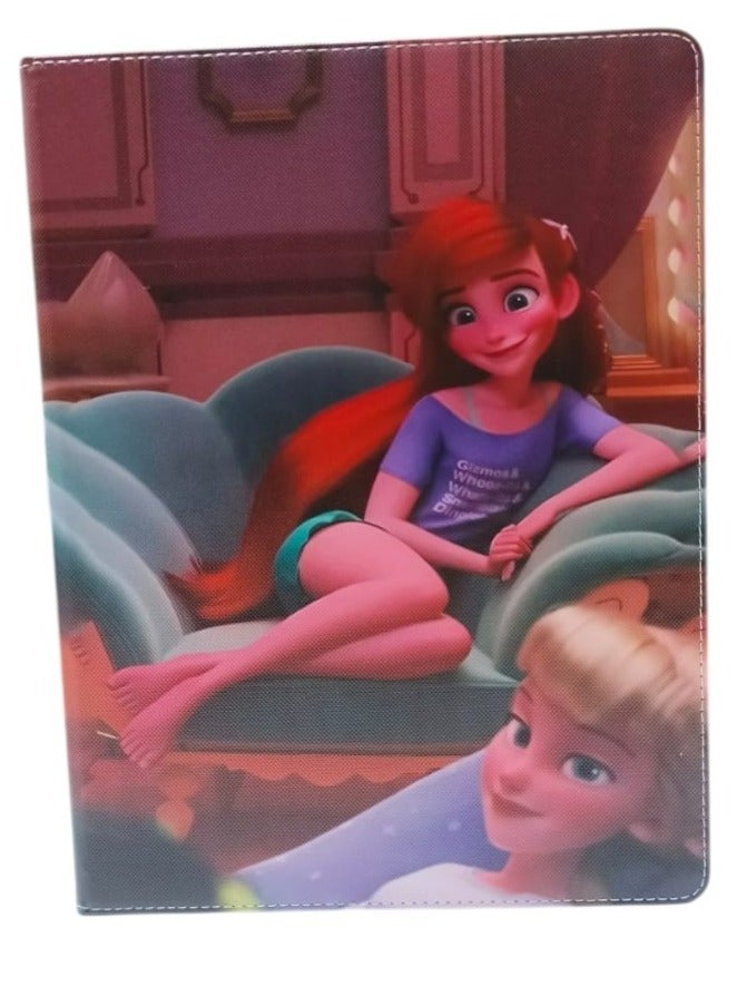 Frozen Elsa and Anna Print case for iPad Pro 13 inch Case 2024 M4 Lightweight Protective PU Leather Smart Stand Cover with Auto Wake Sleep Case for iPad Pro 13 inch 7th Generation 2024 - Image 5