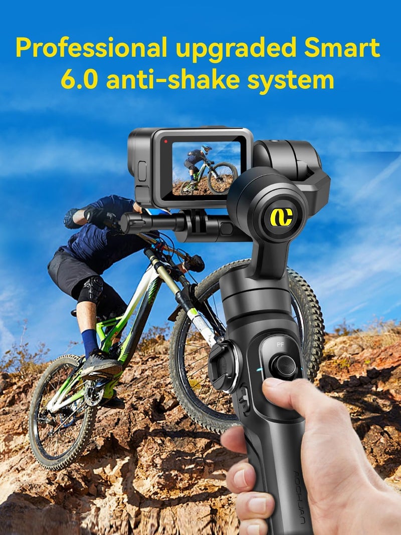 AOCHUAN Gimbal Stabilizer for GoPro - 3-Axis Handheld Gimbal with 360° Rotation - Image 2