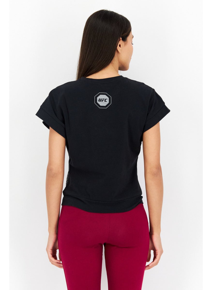 Ufc Women Sportswear Fit Brand Logo Training Top, Black  - Image 4