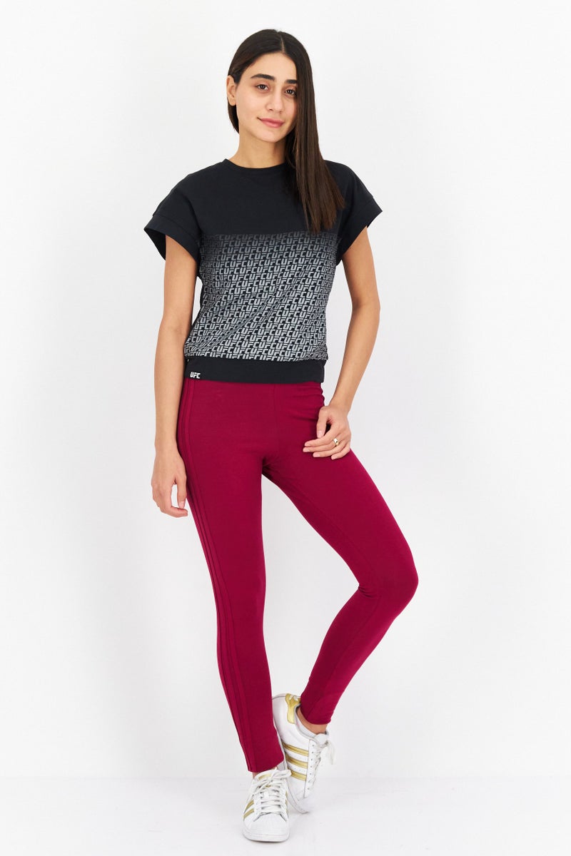 Ufc Women Sportswear Fit Brand Logo Training Top, Black - Image 2