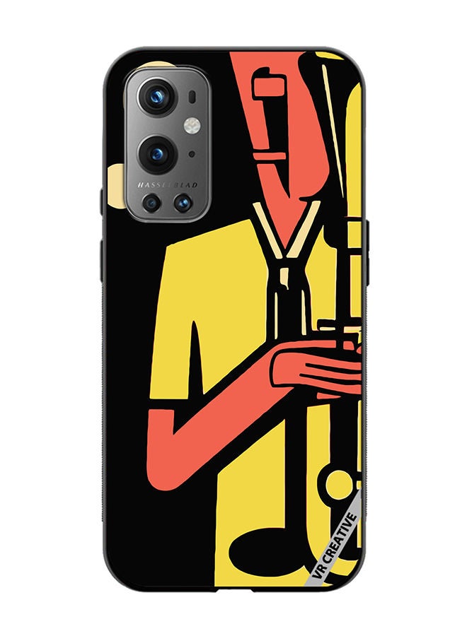 VR CREATIVE Protective Case Cover For OnePlus 9 Pro Jazz Trumpeter Design Multicolour - Image 1